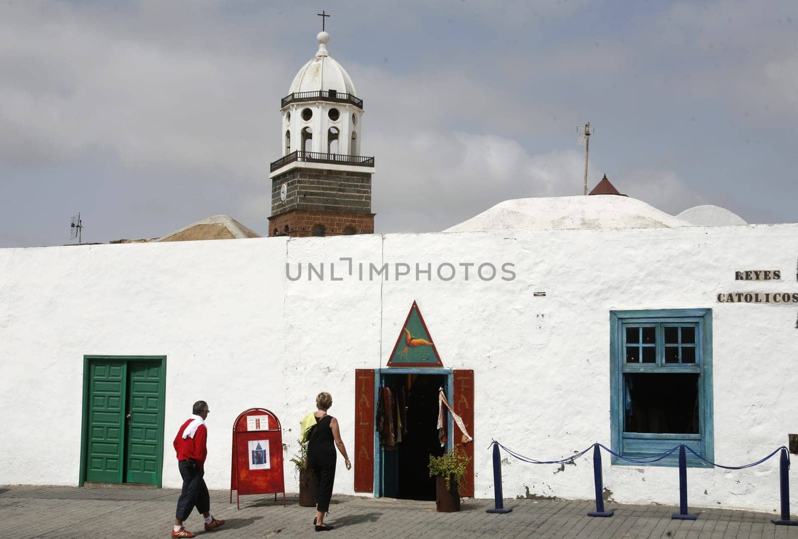 the old town of Teguise on the Island of Lanzarote on the Canary Islands of Spain in the Atlantic Ocean. on the Island of Lanzarote on the Canary Islands of Spain in the Atlantic Ocean..