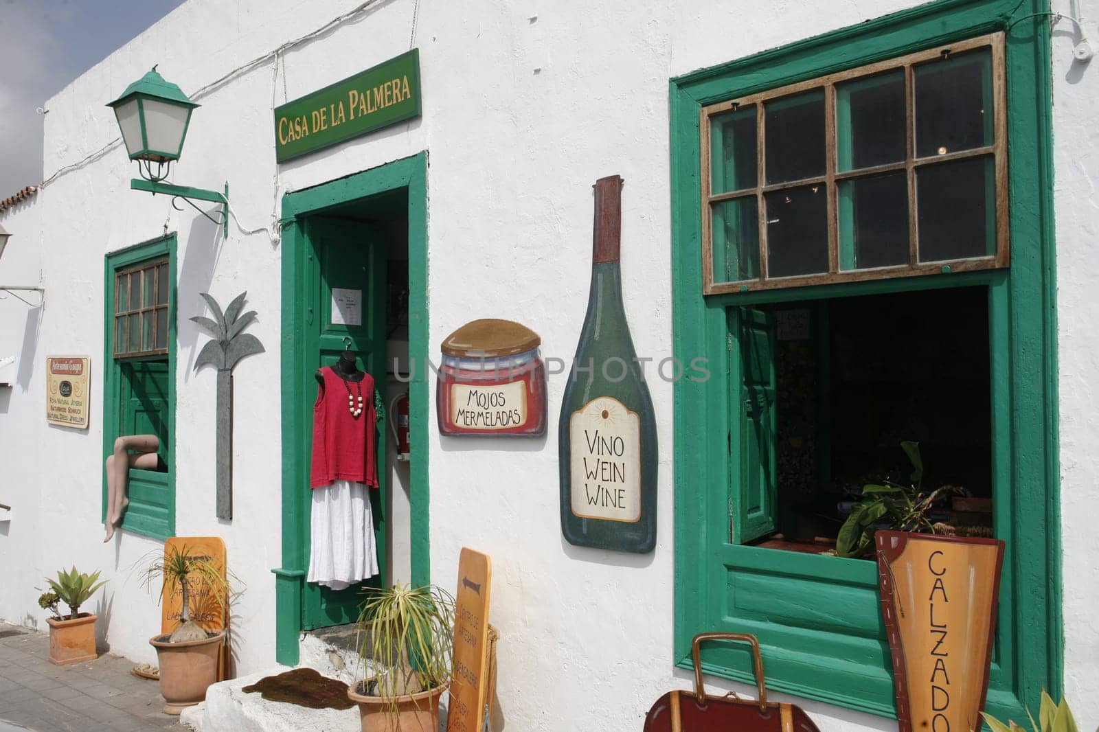 the old town of Teguise on the Island of Lanzarote on the Canary Islands of Spain in the Atlantic Ocean. on the Island of Lanzarote on the Canary Islands of Spain in the Atlantic Ocean..