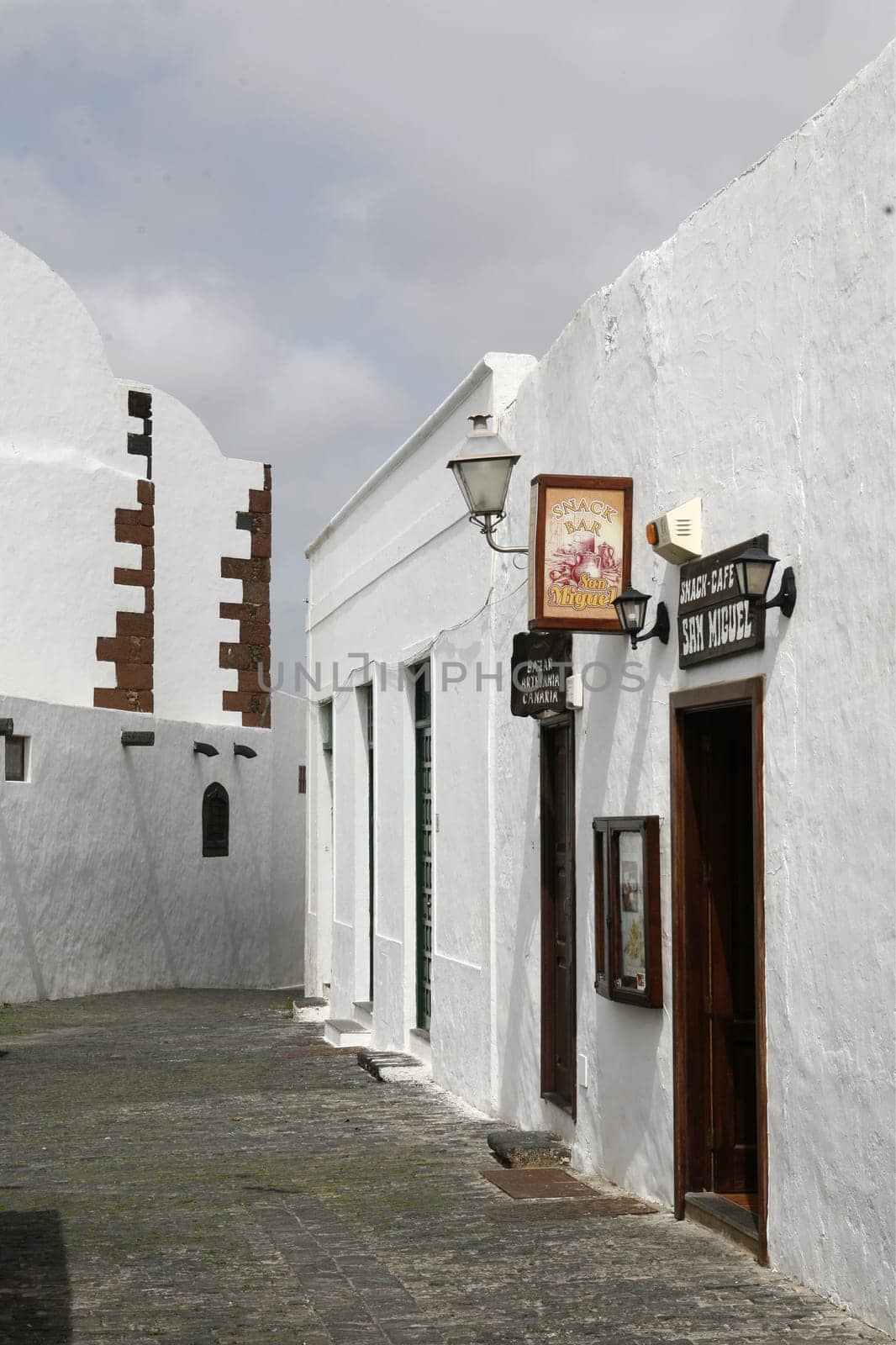 the old town of Teguise on the Island of Lanzarote on the Canary Islands of Spain in the Atlantic Ocean. on the Island of Lanzarote on the Canary Islands of Spain in the Atlantic Ocean..