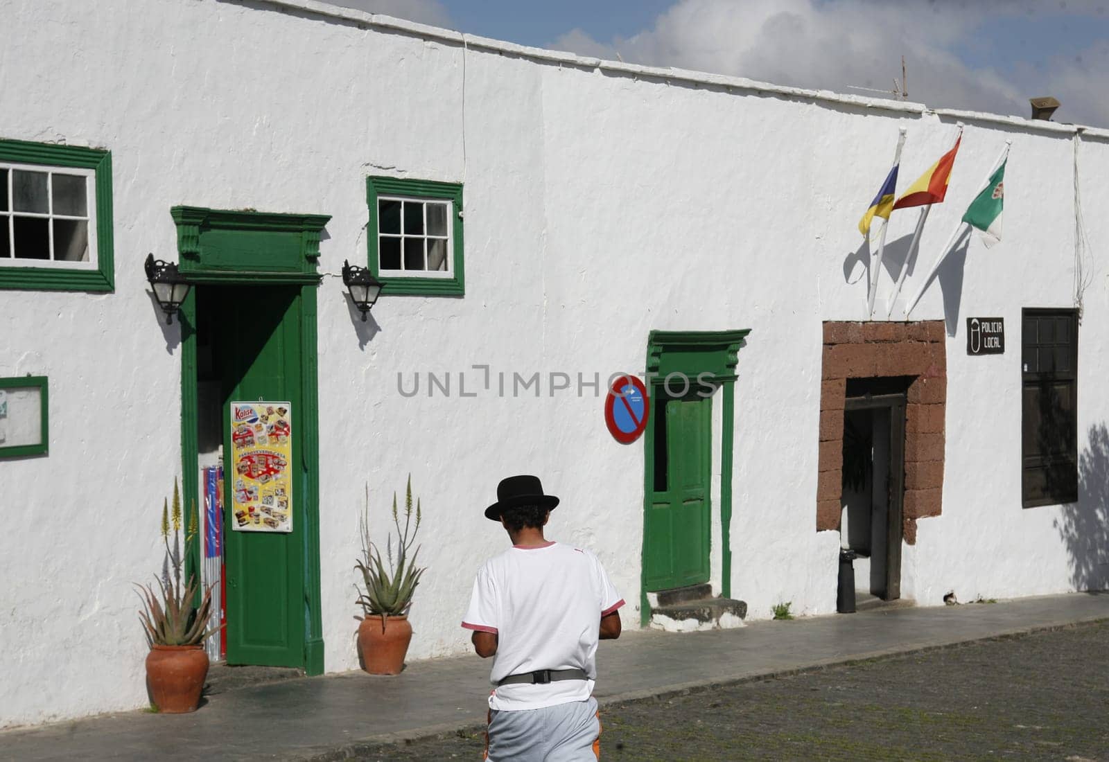 the old town of Teguise on the Island of Lanzarote on the Canary Islands of Spain in the Atlantic Ocean. on the Island of Lanzarote on the Canary Islands of Spain in the Atlantic Ocean..