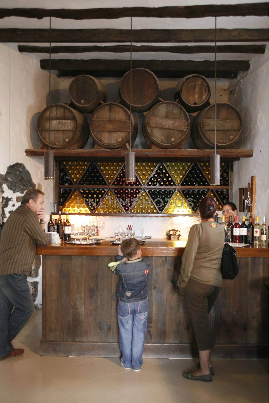 a wine farm in the centre of the Island of Lanzarote on the Canary Islands of Spain in the Atlantic Ocean..