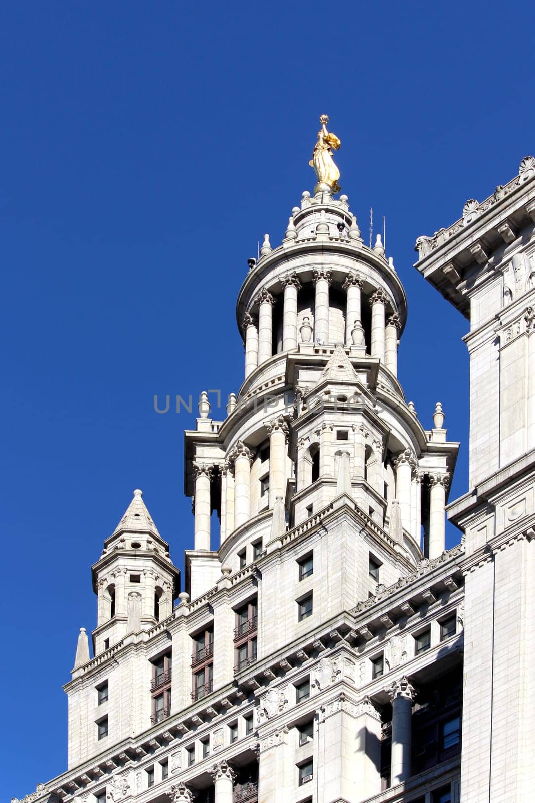 The NYC Municipal City Hall Building, center of city operations of New York City, United States of America