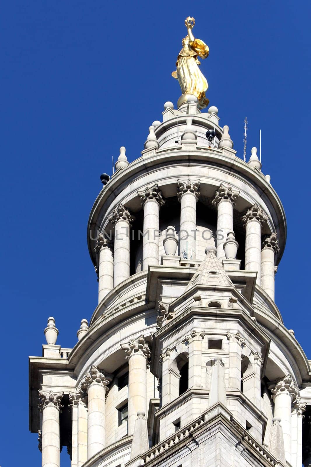 The NYC Municipal City Hall Building, center of city operations of New York City, United States of America