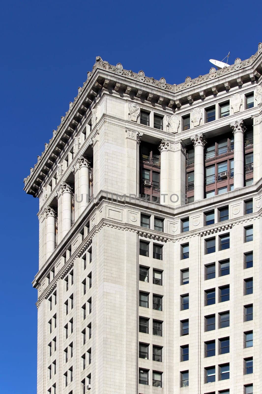 The NYC Municipal City Hall Building, center of city operations of New York City, United States of America