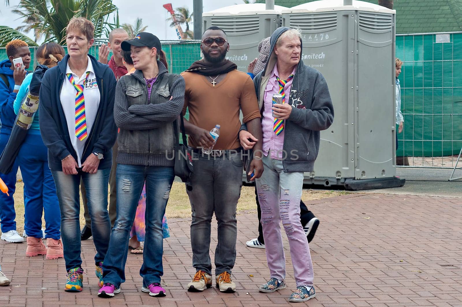 DURBAN, SOUTH AFRICA - JULY 23, 2016: Gay Pride celebration and parade at North Beach