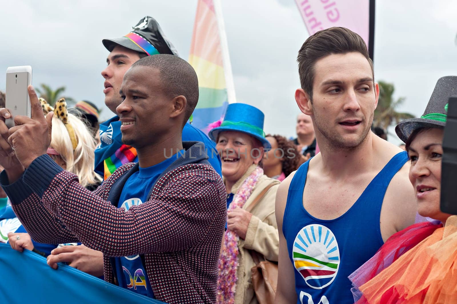 DURBAN, SOUTH AFRICA - JULY 23, 2016: Gay Pride celebration and parade at North Beach