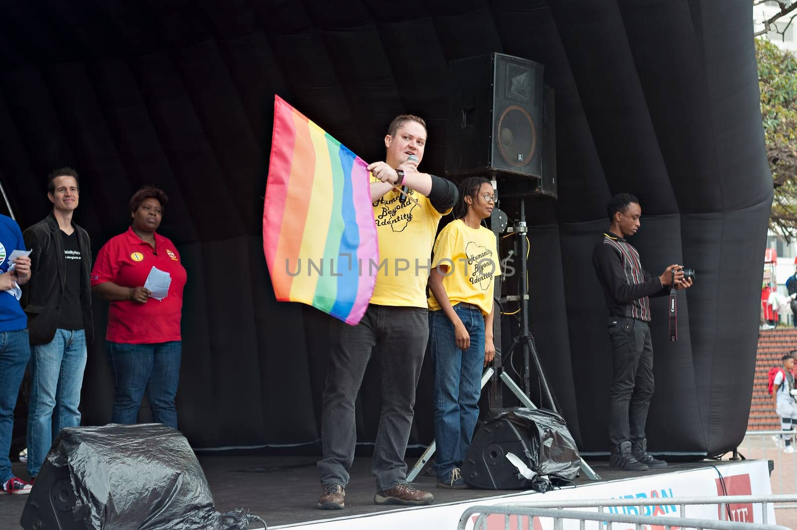 DURBAN, SOUTH AFRICA - JULY 23, 2016: Gay Pride celebration and parade at North Beach