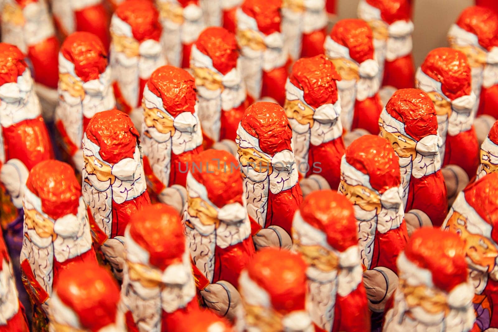 Santa Claus chocolate in supermarket