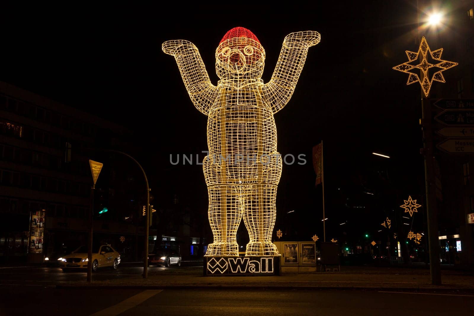 Berlin bear as christmas decoration at Kurfuerstendamm