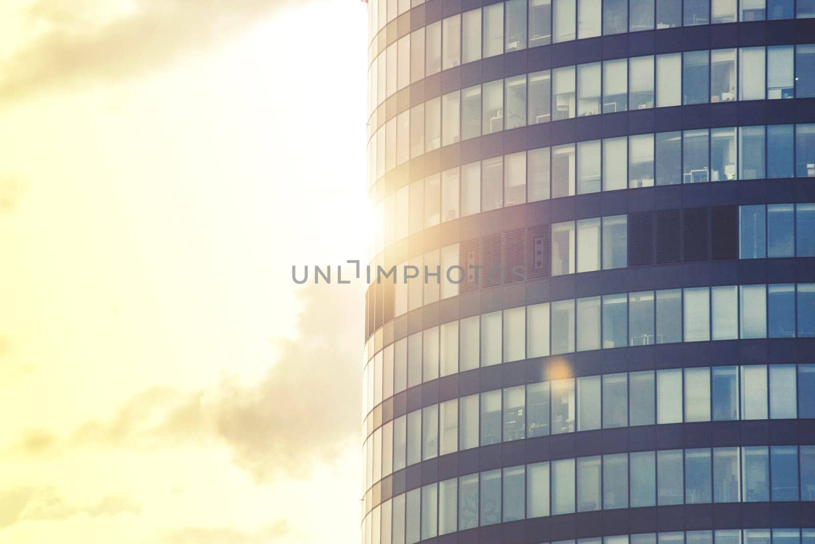 vintage style photo of skyscrapers