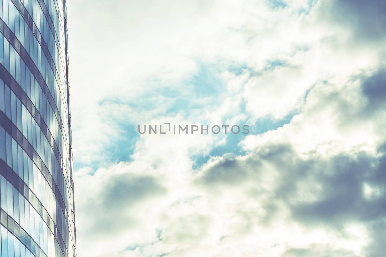 office building against blue sky