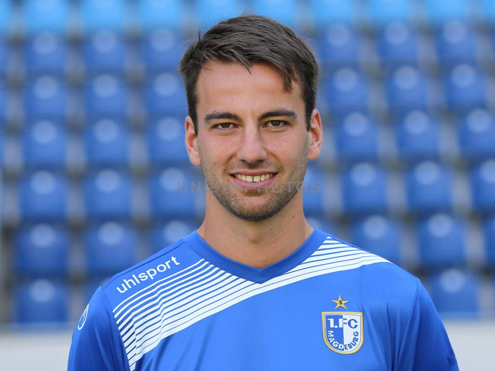 Striker Christian Beck in the squad 1. FC Magdeburg - 3. Fußball-Liga - Squad season 2016/17
