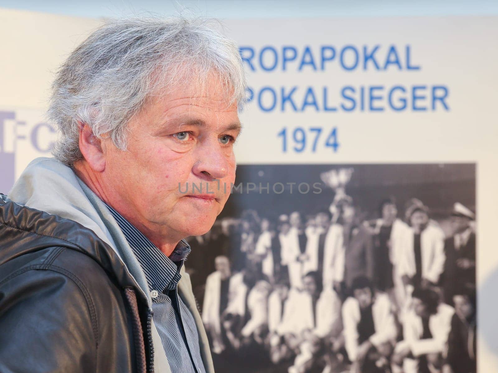 Jürgen Pommerenke (1. FC Magdeburg) at an autograph session in Magdeburg
