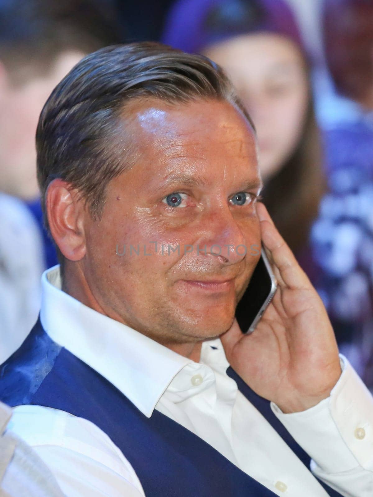 former German football player and jetz manager Horst Heldt at SAT1 Ran - Boxing on 16.07.2016 in the Max-Schmeling-Halle Berlin
