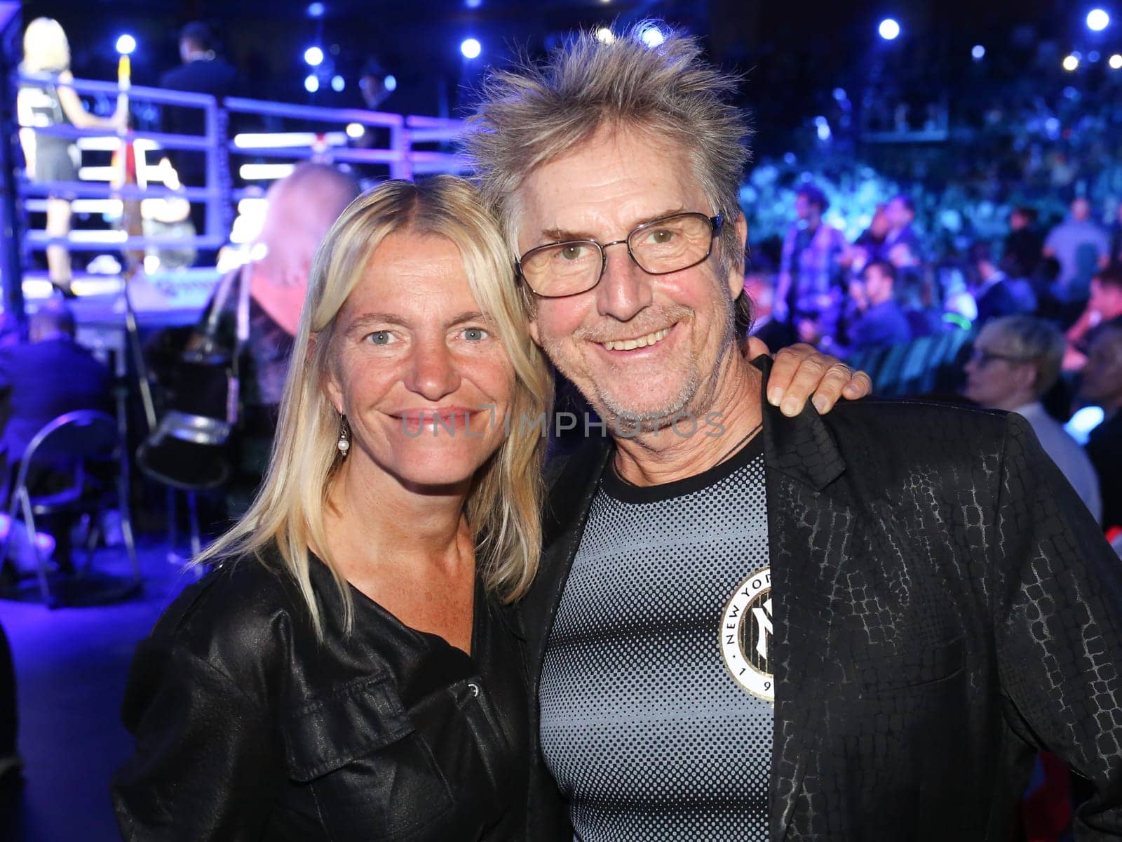 Actor Martin Semmelrogge with wife Sonja at SAT1 Ran - Boxing on 16.07.2016 in the Max-Schmeling-Halle Berlin