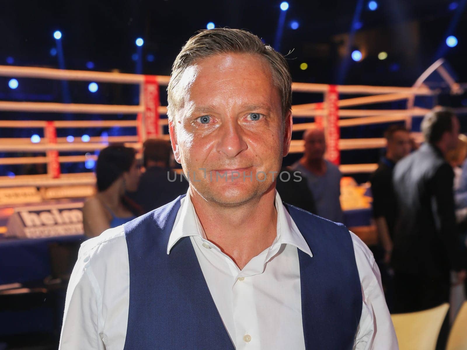 former German football player and jetz manager Horst Heldt at SAT1 Ran - Boxing on 16.07.2016 in the Max-Schmeling-Halle Berlin