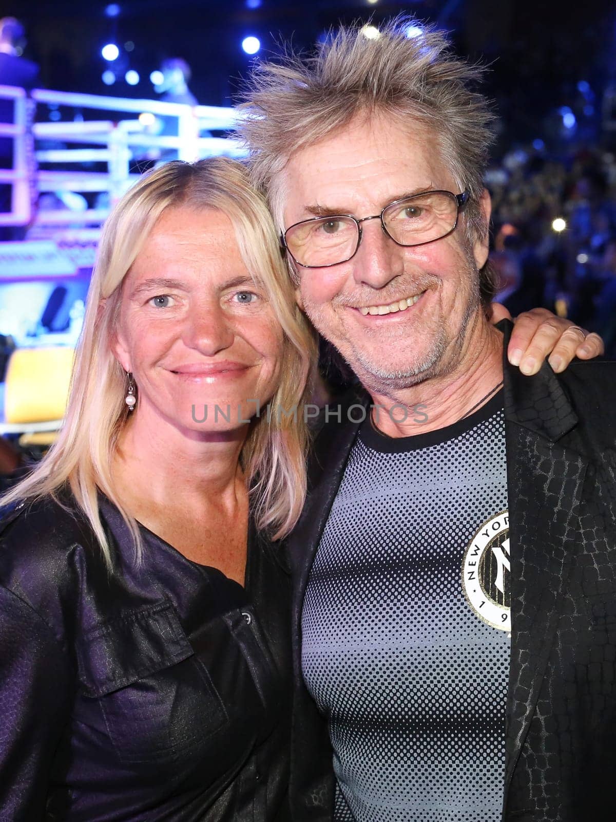 Actor Martin Semmelrogge with wife Sonja at SAT1 Ran - Boxing on 16.07.2016 in the Max-Schmeling-Halle Berlin