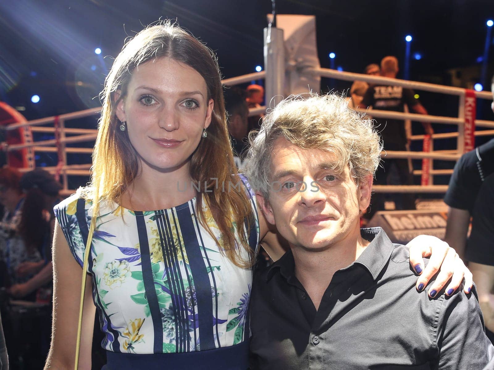 Actress Berit Möller and actor - Zack - Volker Michalowski at SAT1 Ran - Boxing on 16.07.2016 in the Max-Schmeling-Halle Berlin