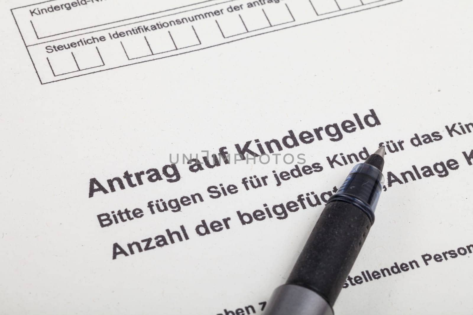 Application for child benefit