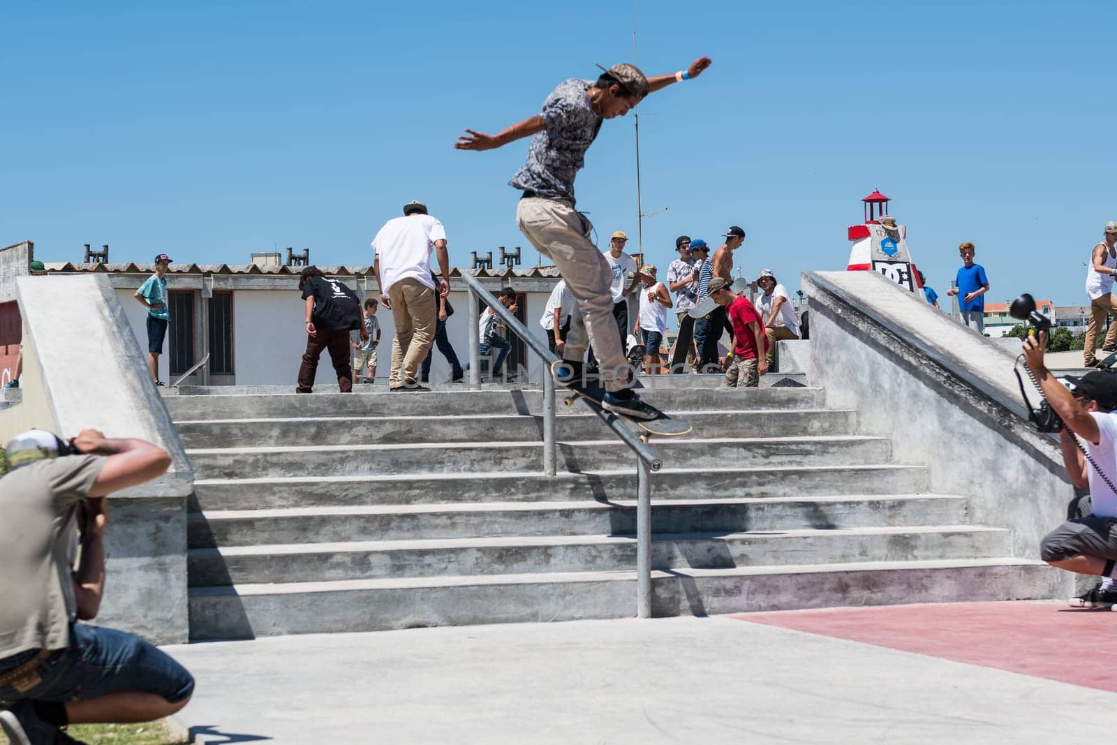 POVOA DE VARZIM, PORTUGAL - JULY 24, 2016: Guilherme Durand during  the 2nd Stage of DC Skate Challenge by Moche.