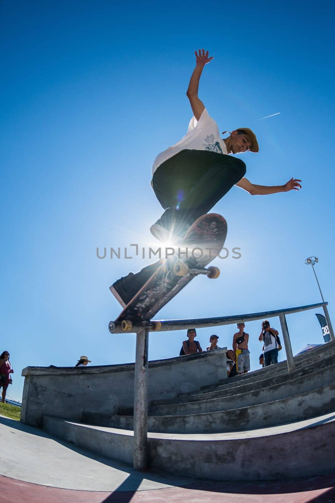 POVOA DE VARZIM, PORTUGAL - JULY 24, 2016: Bruno Senra during  the 2nd Stage of DC Skate Challenge by Moche.