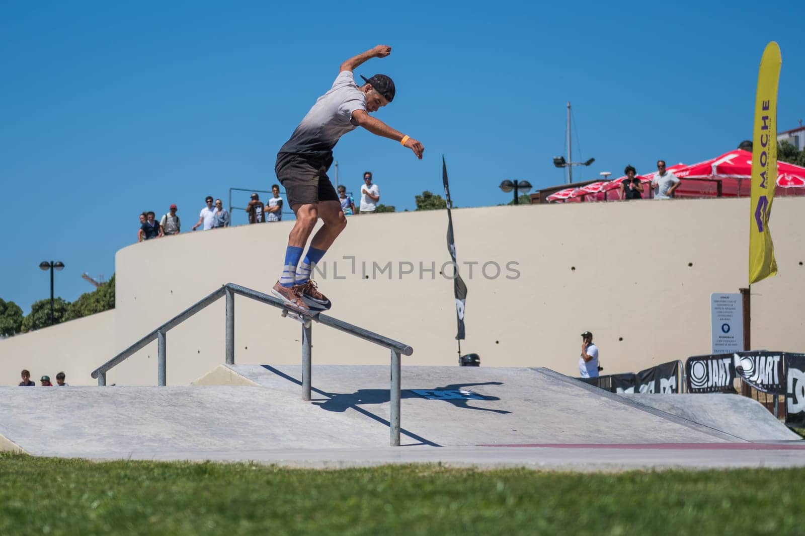 POVOA DE VARZIM, PORTUGAL - JULY 24, 2016: Pedro Machado during  the 2nd Stage of DC Skate Challenge by Moche.