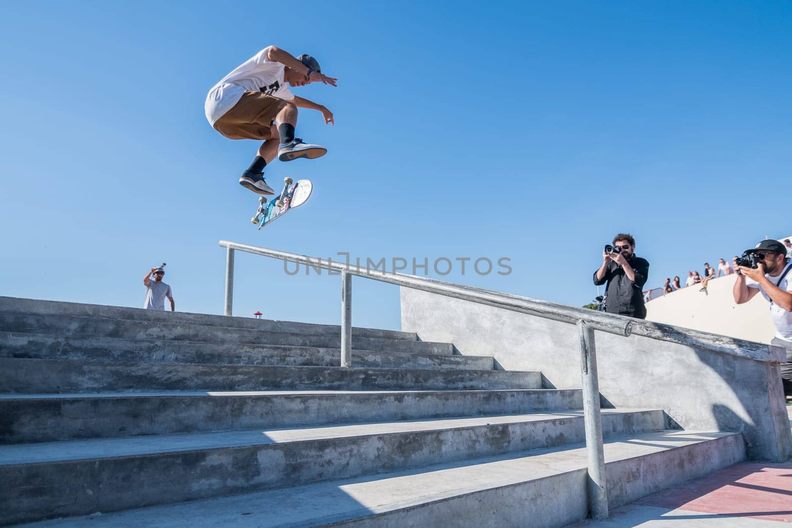 POVOA DE VARZIM, PORTUGAL - JULY 24, 2016: Gustavo Ribeiro during  the 2nd Stage of DC Skate Challenge by Moche.
