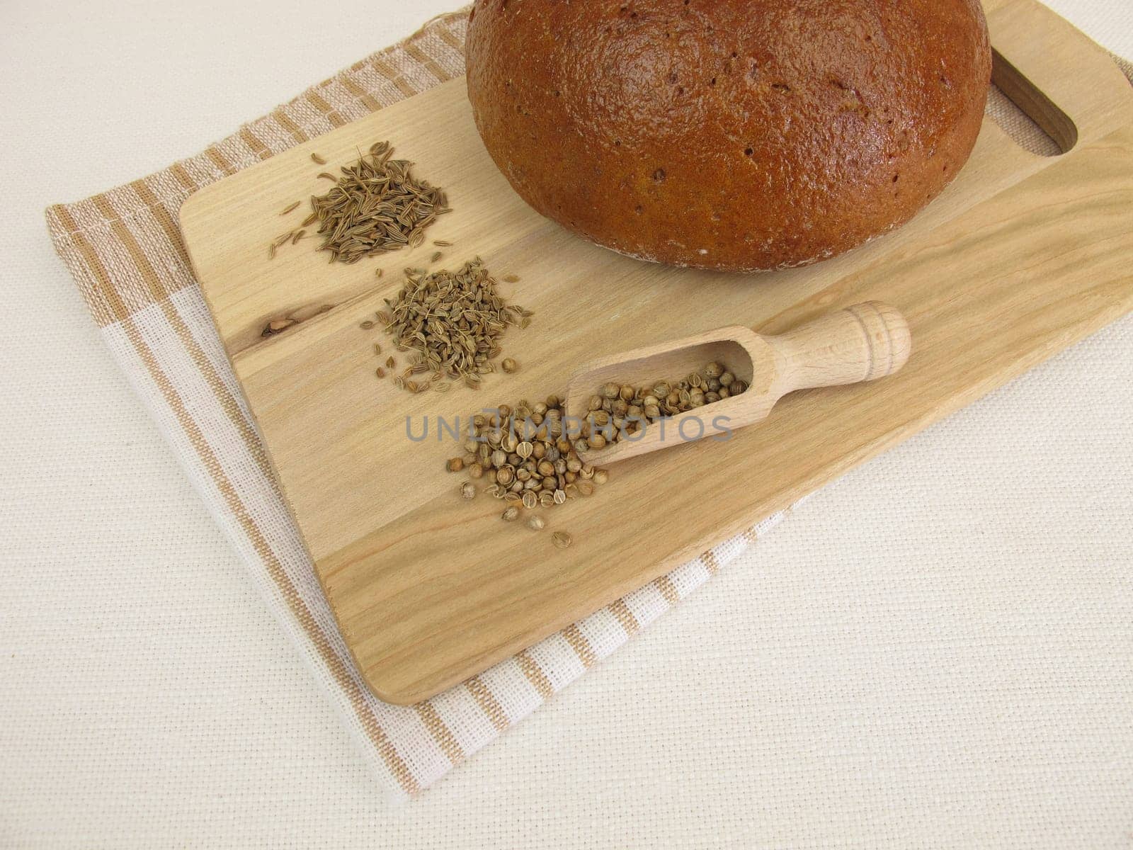 Rye bread with cumin,coriander and anise