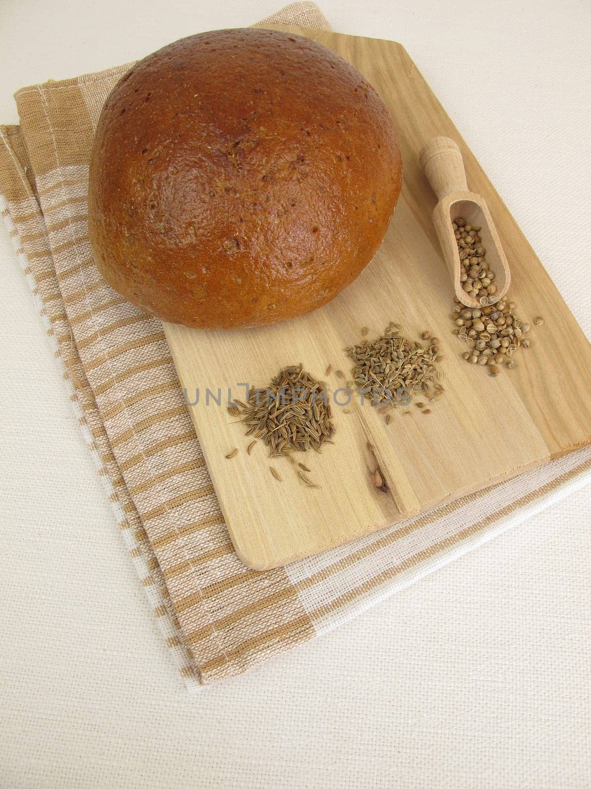 Rye bread with cumin,coriander and anise