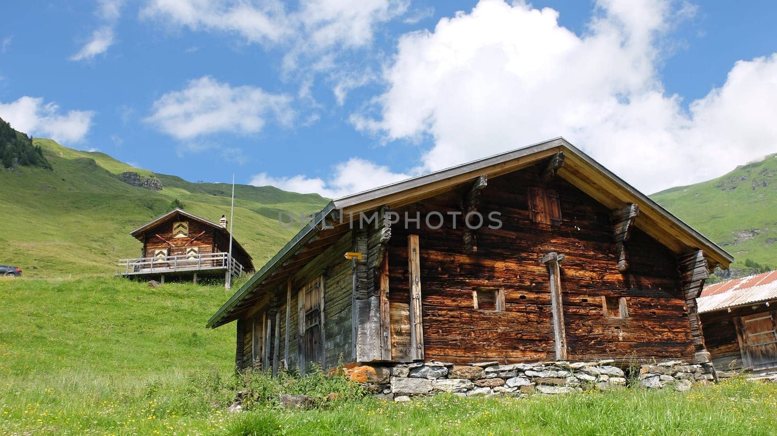 Alpine huts on the Hasliberg