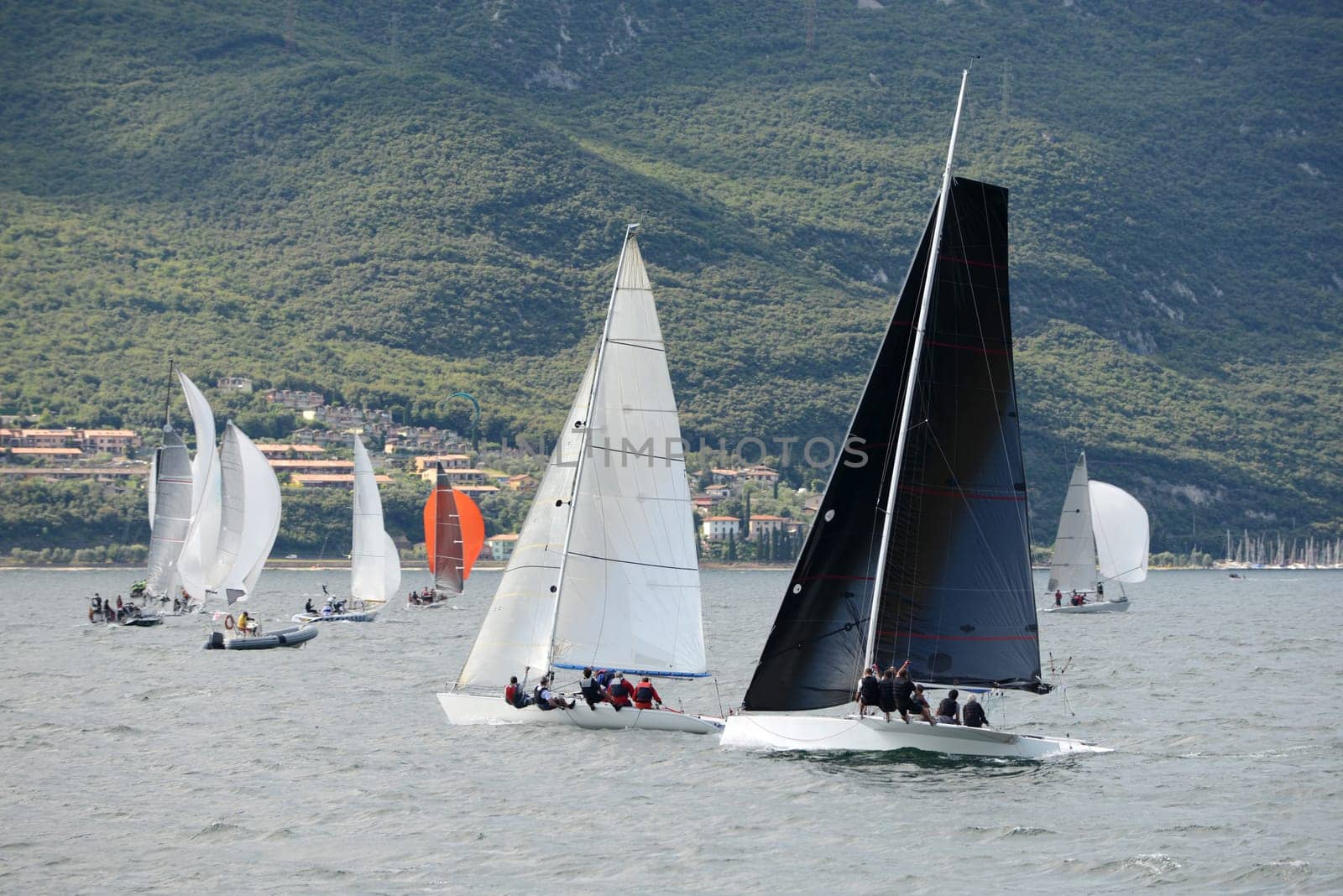 Sailing race in Riva del Garda (Italy).