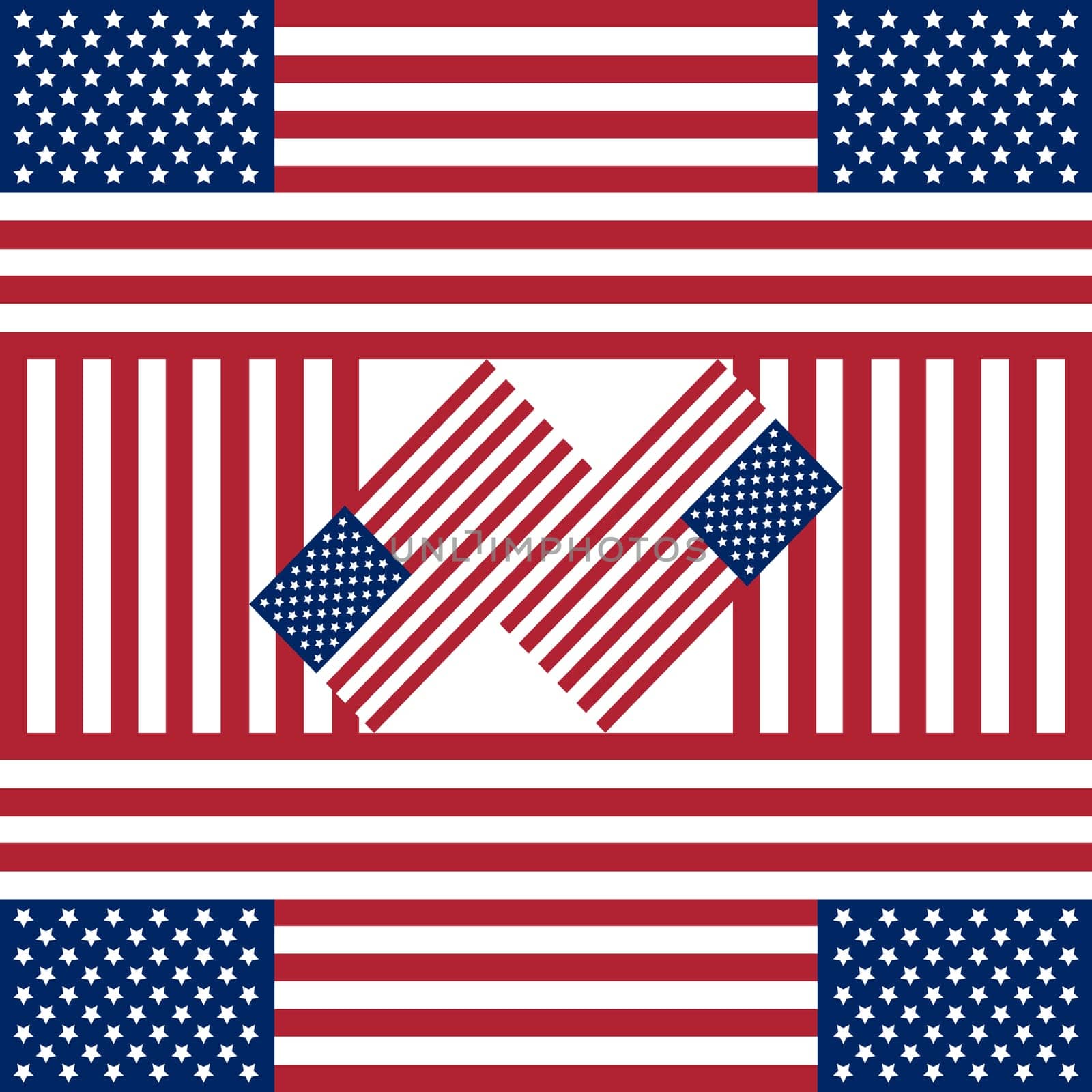 Patriotic USA background in style of american flag