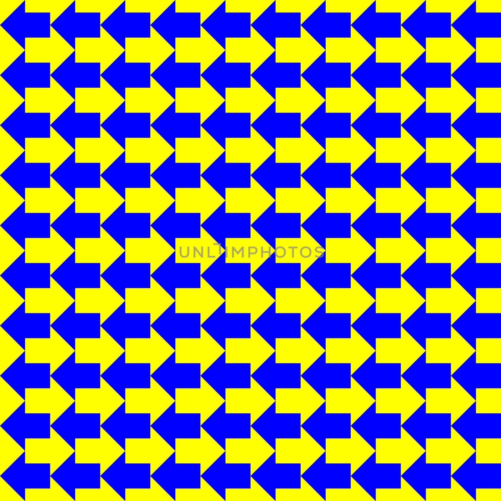 Arrows seamless geometric pattern in blue and yellow colors
