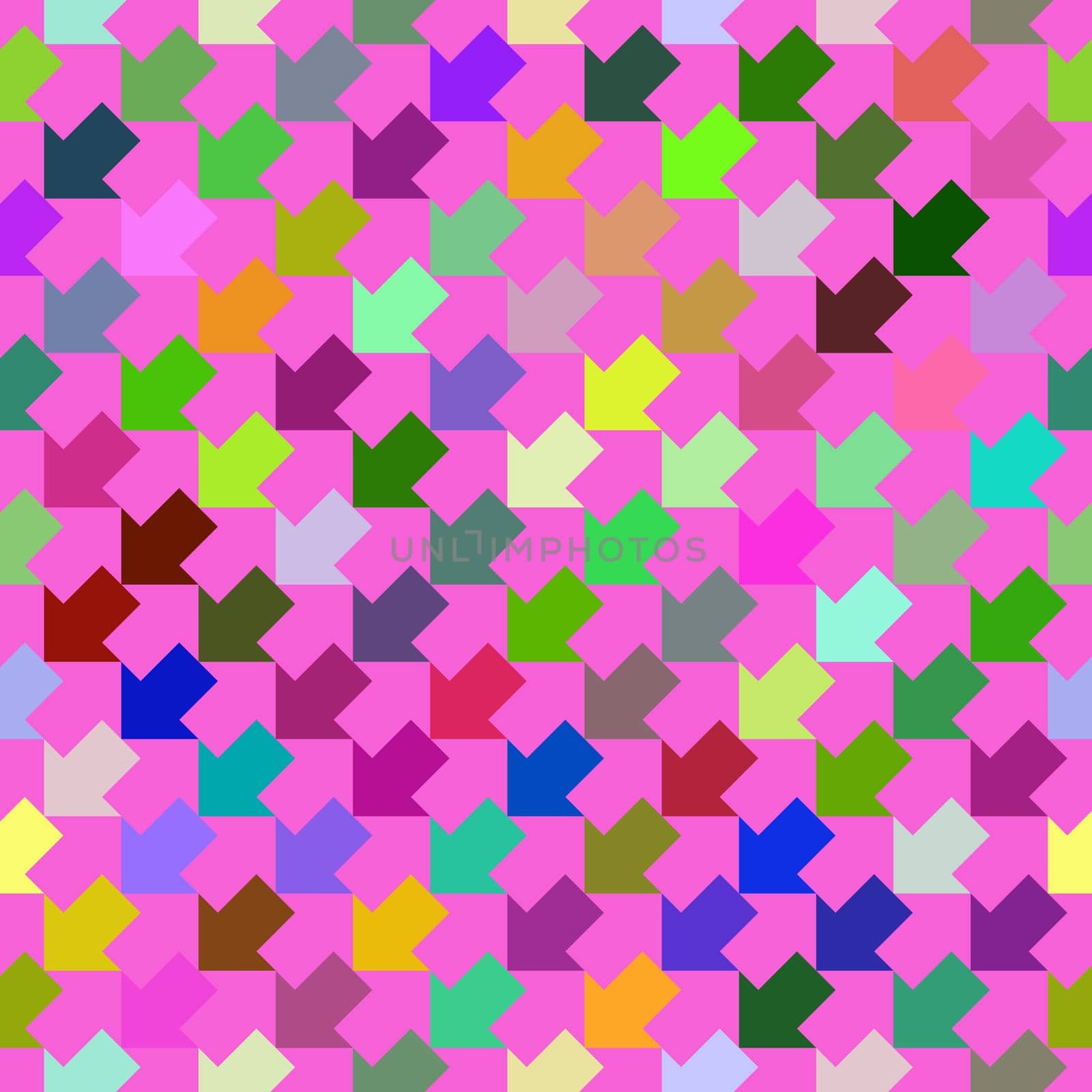 Abstract colorful geometric seamless pattern with arrows