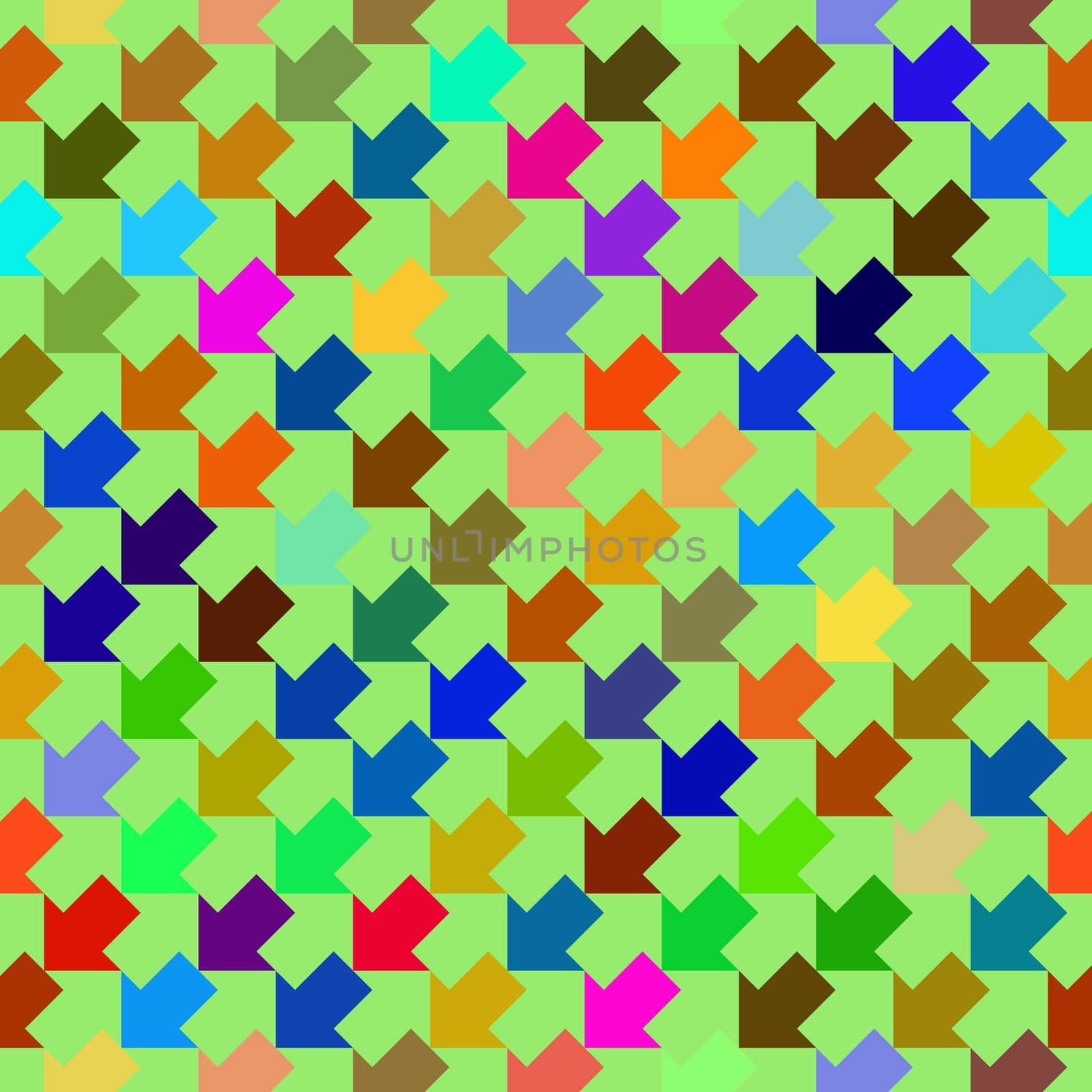 Abstract colorful geometric seamless pattern with arrows