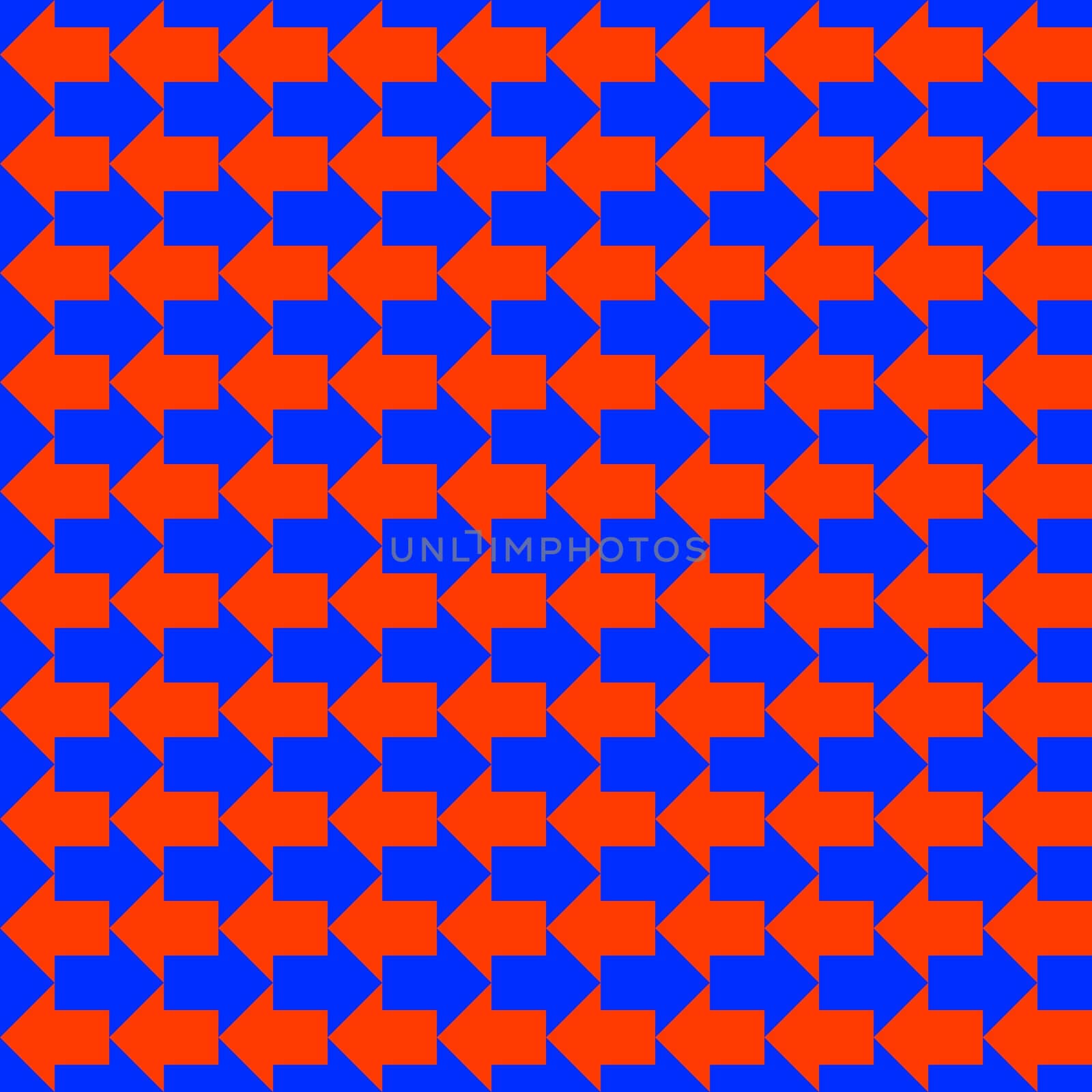 Arrows seamless geometric pattern in blue and red colors