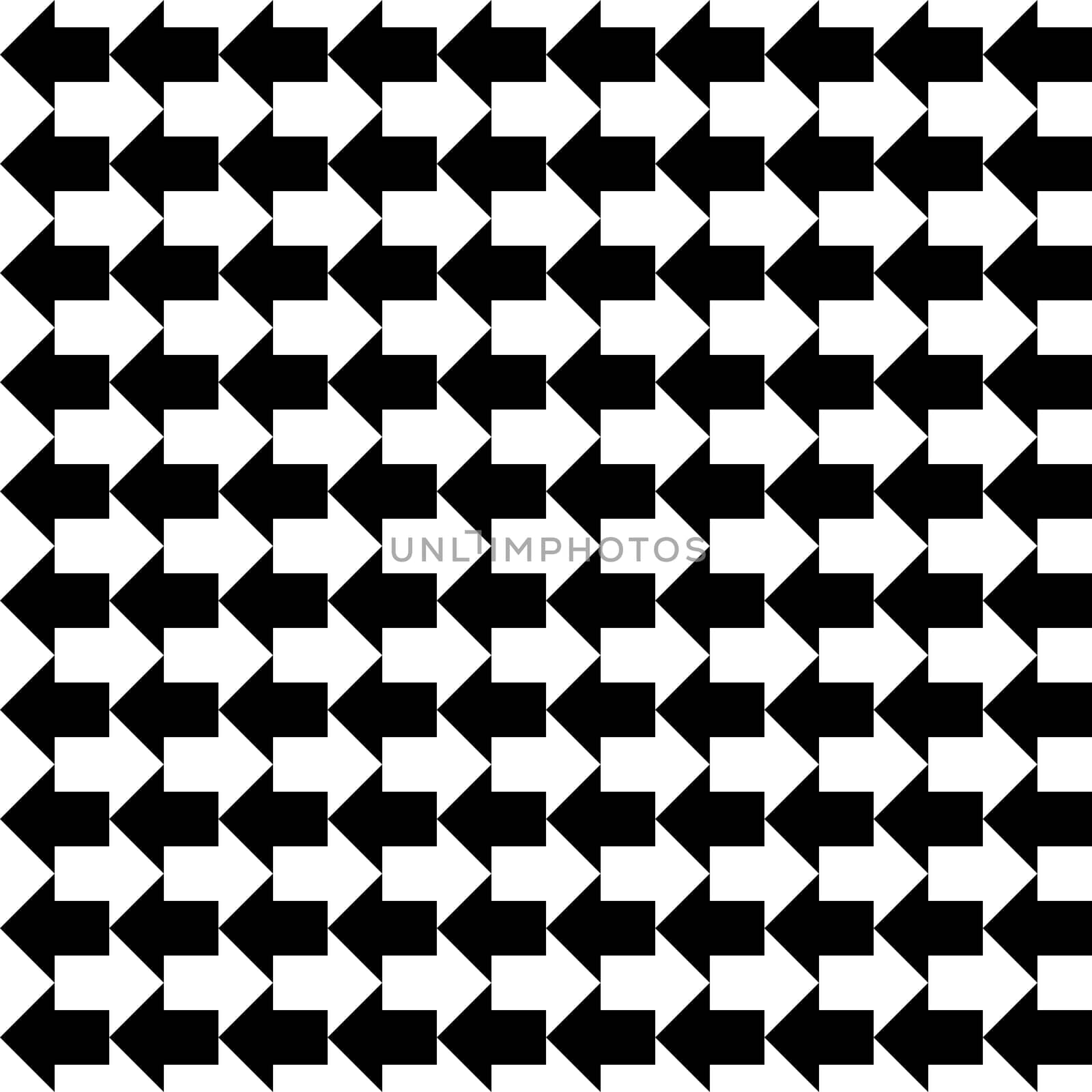 Arrows seamless geometric pattern in black and white colors