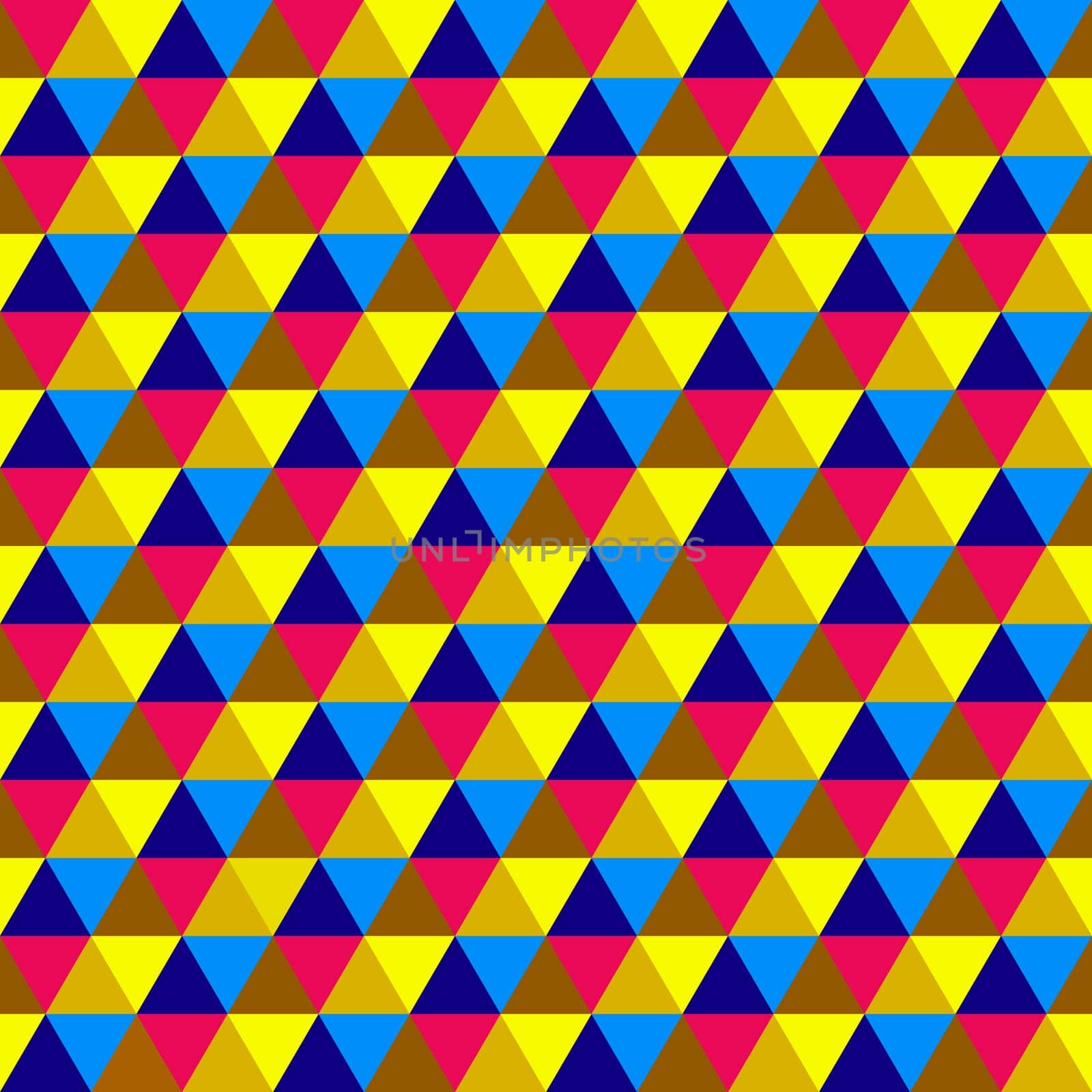 Abstract multicolored geometric seamless pattern of triangles
