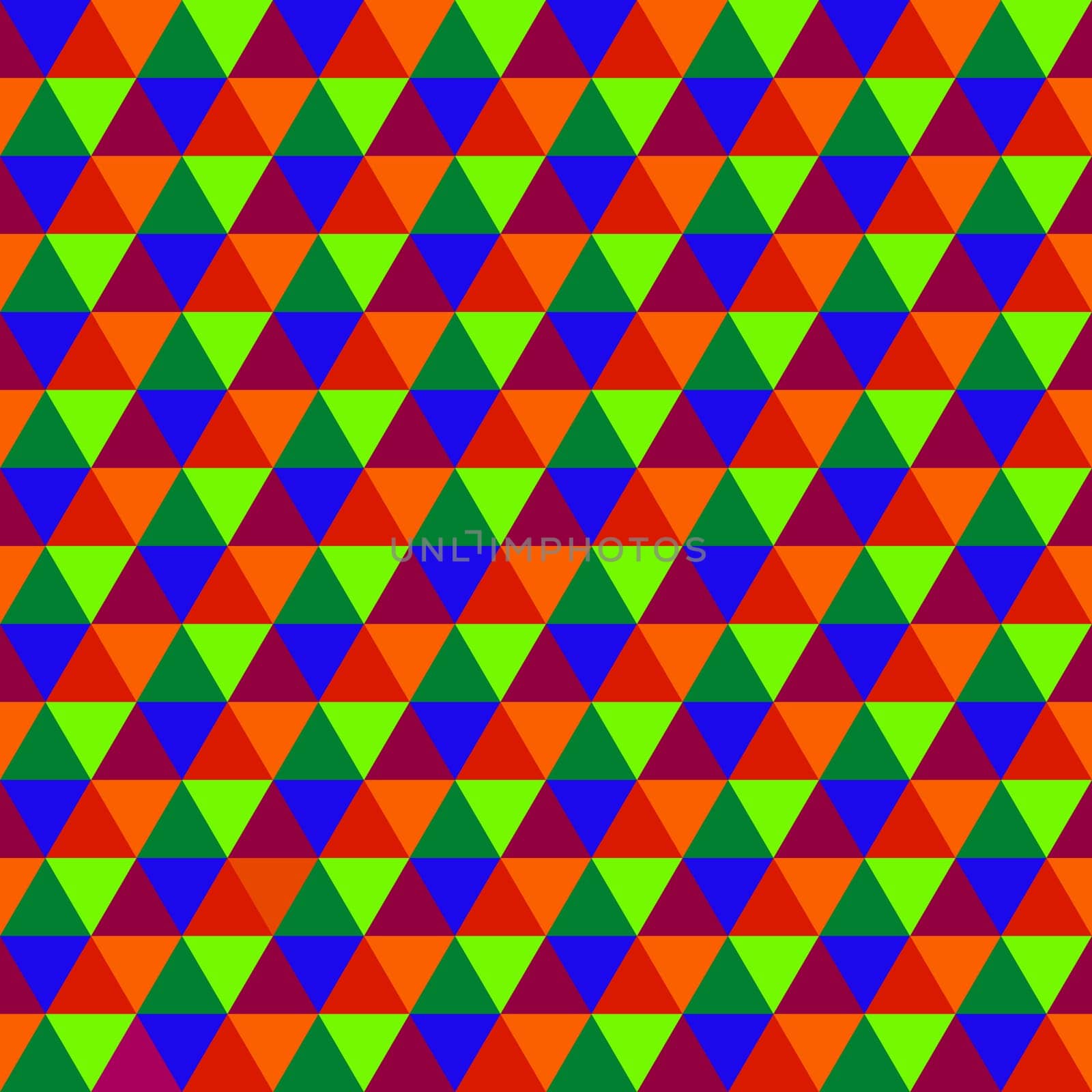 Abstract multicolored geometric seamless pattern of triangles