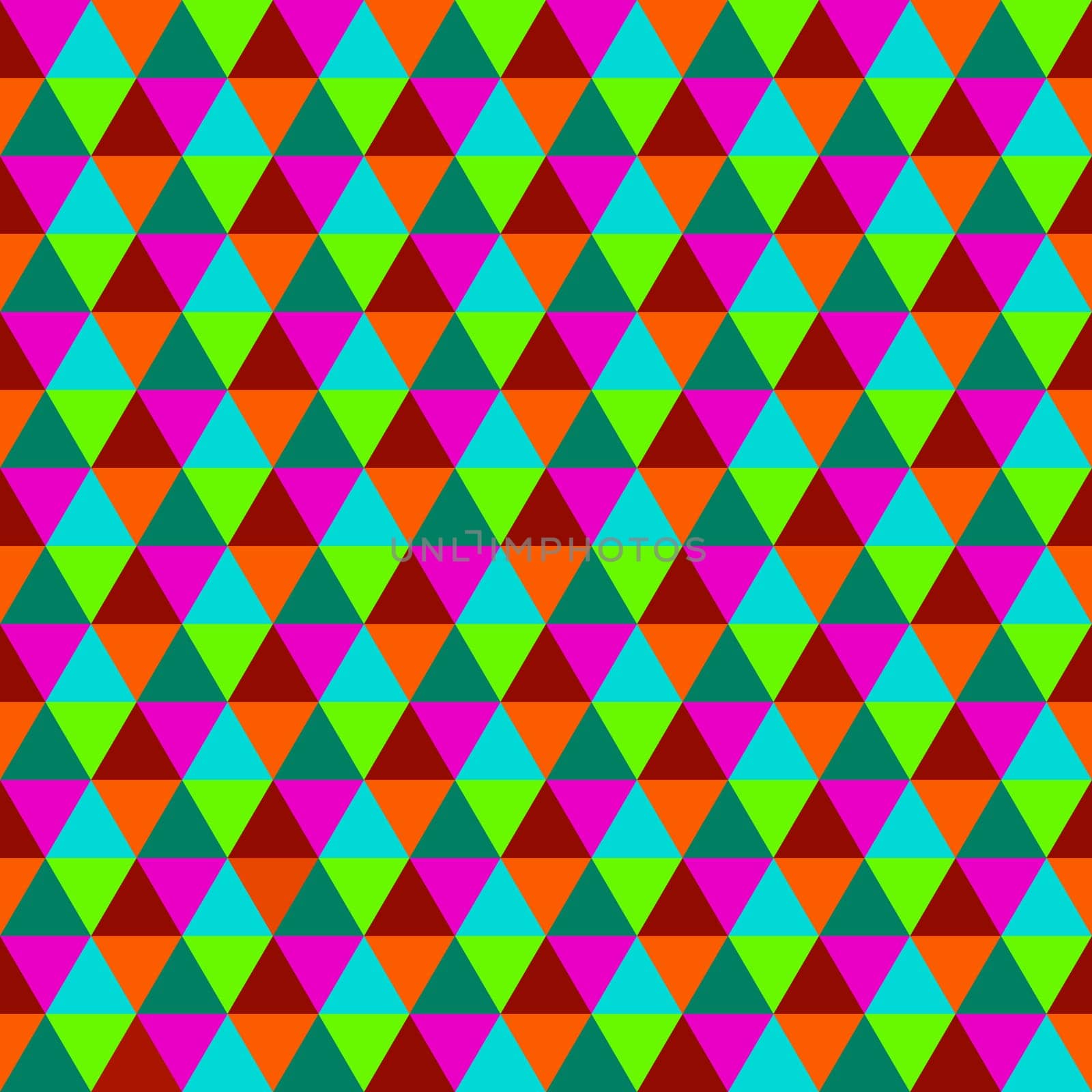 Abstract multicolored geometric seamless pattern of triangles