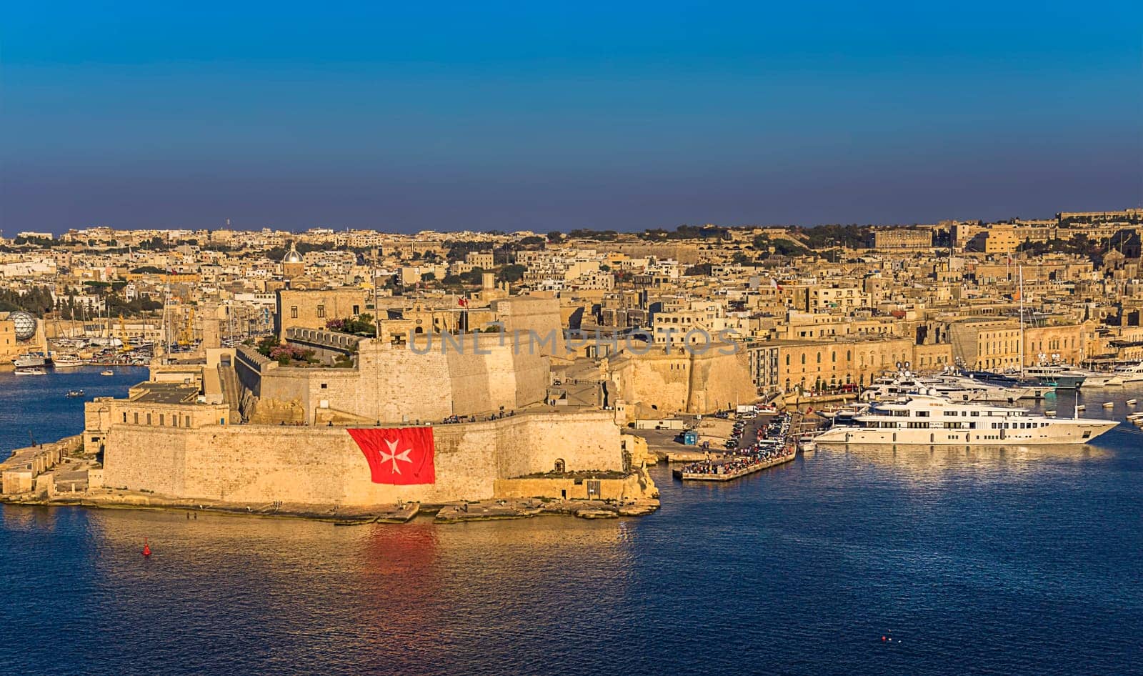 Flagged city on the feast of Maltese independence