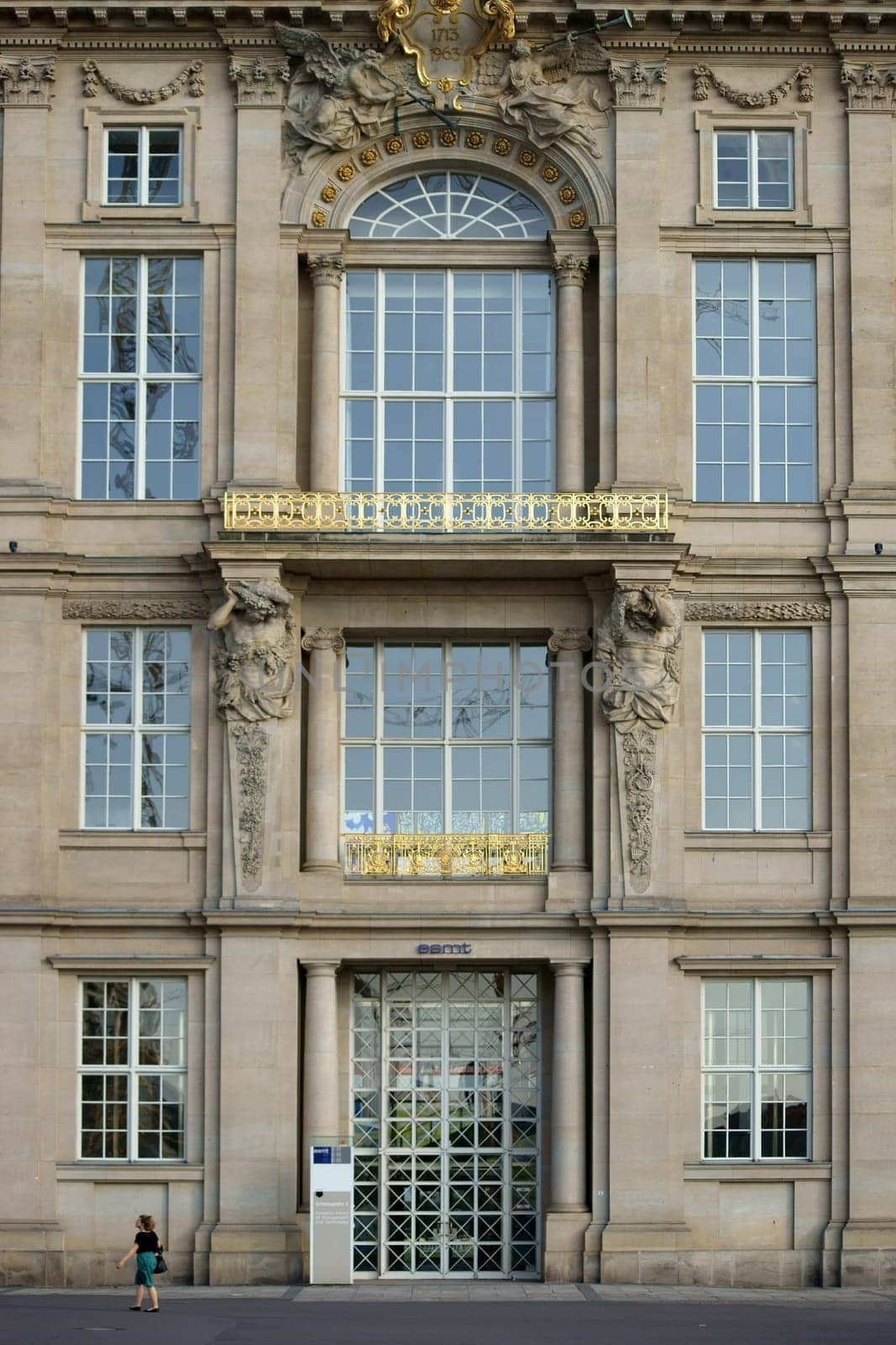 Berlin,Germany – May 10,2016: The European School of Management and Technology in a historic building on Schlossplatz on May 10,2016 in Berlin.