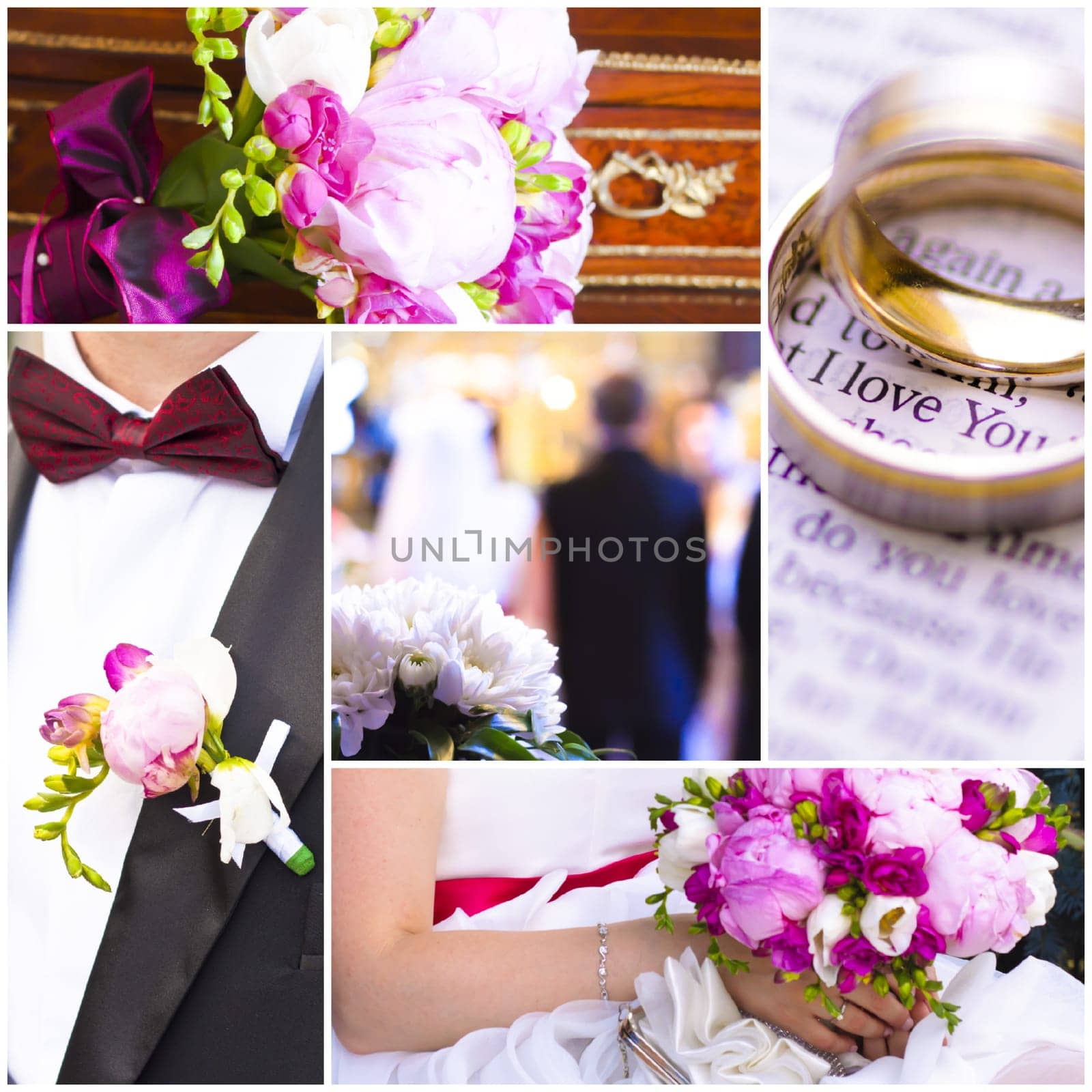 Wedding theme photo collage