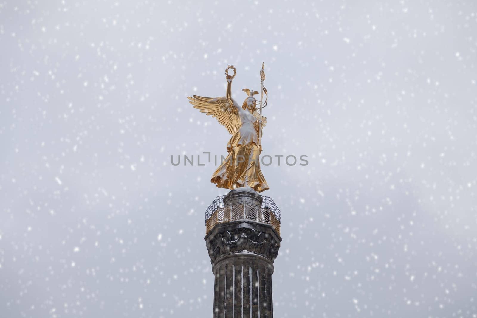 Victory Column in Berlin inWinter