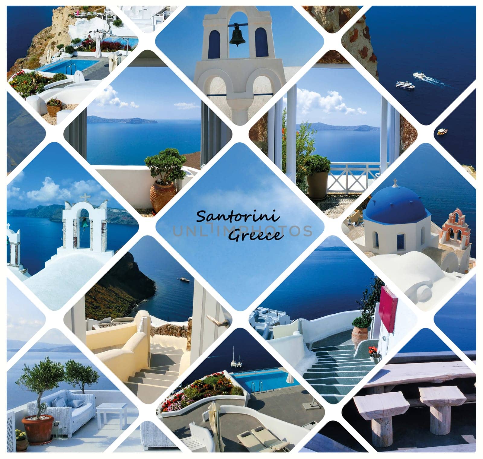 The traditional architecture of Oia village on Santorini island, Greece