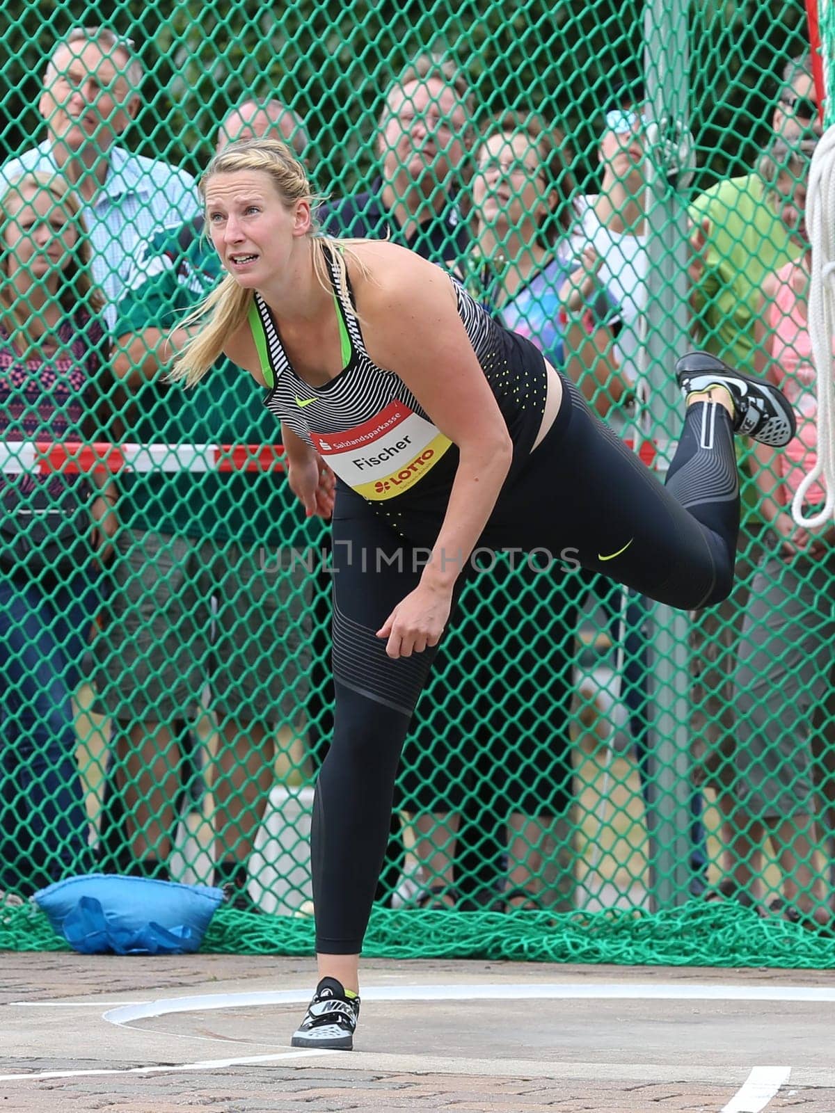 German discus thrower Julia Fischer (SCC Berlin) at the Schönebecker SoleCup 2016 in Schönebeck/Elbe