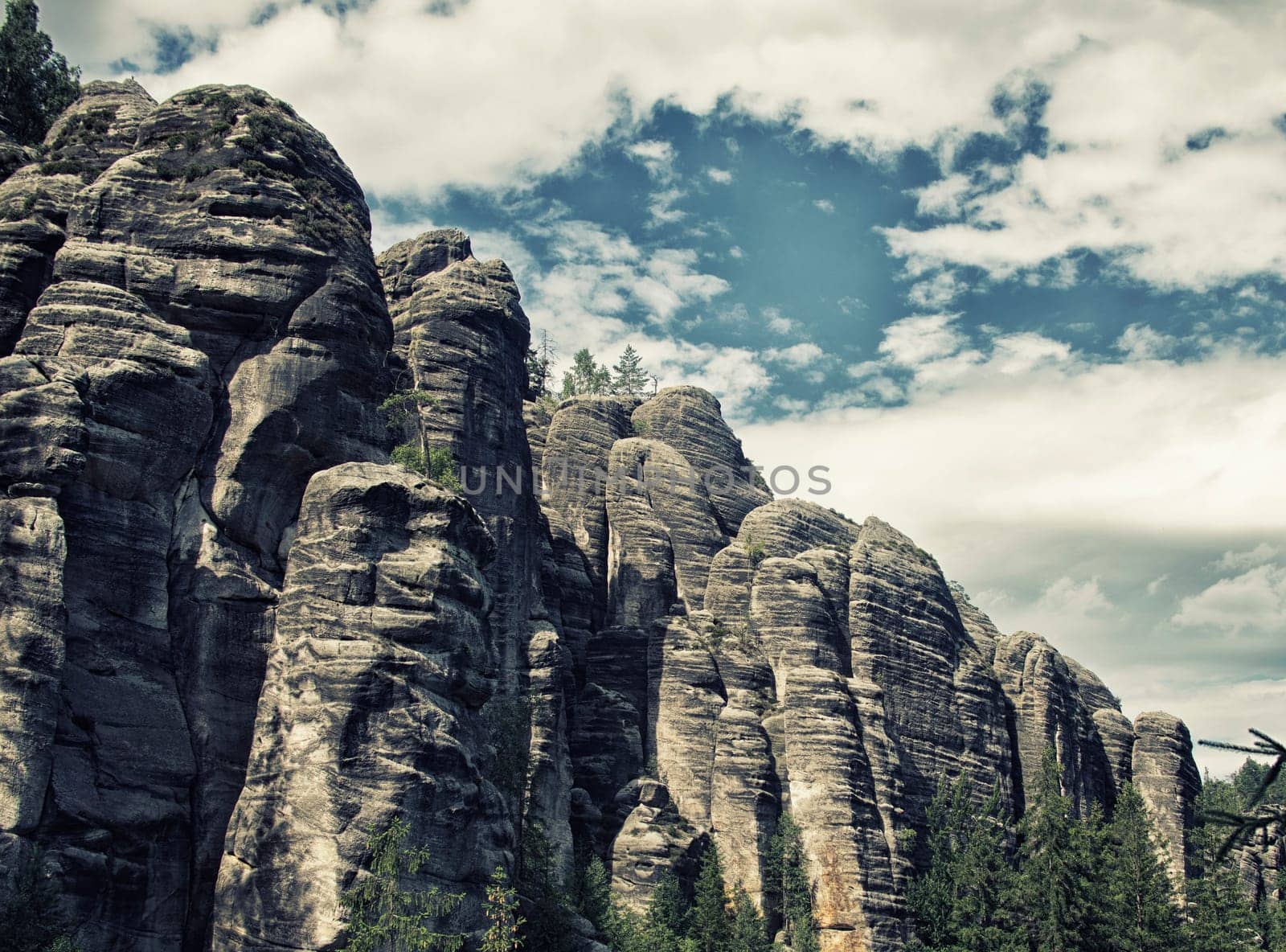 rock town,the national park of adrspach-teplice in the czech republic,hdr effect