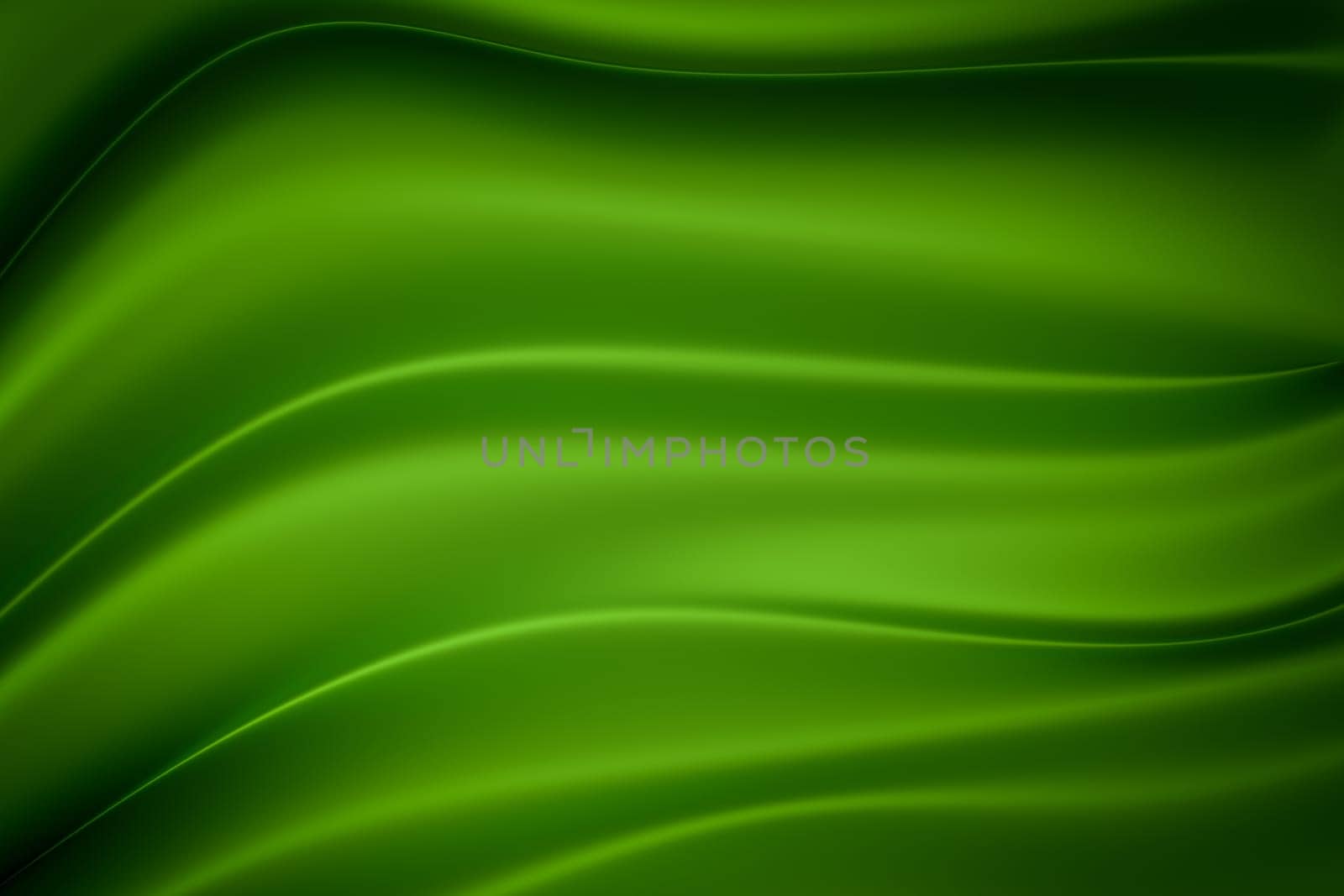 Green silk texture with space for text or image, 3d rendering