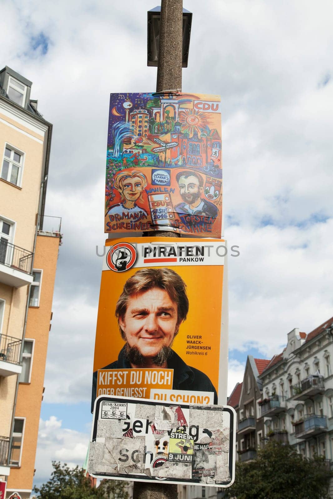 Election poster Berlin 2016 CDU and pirates