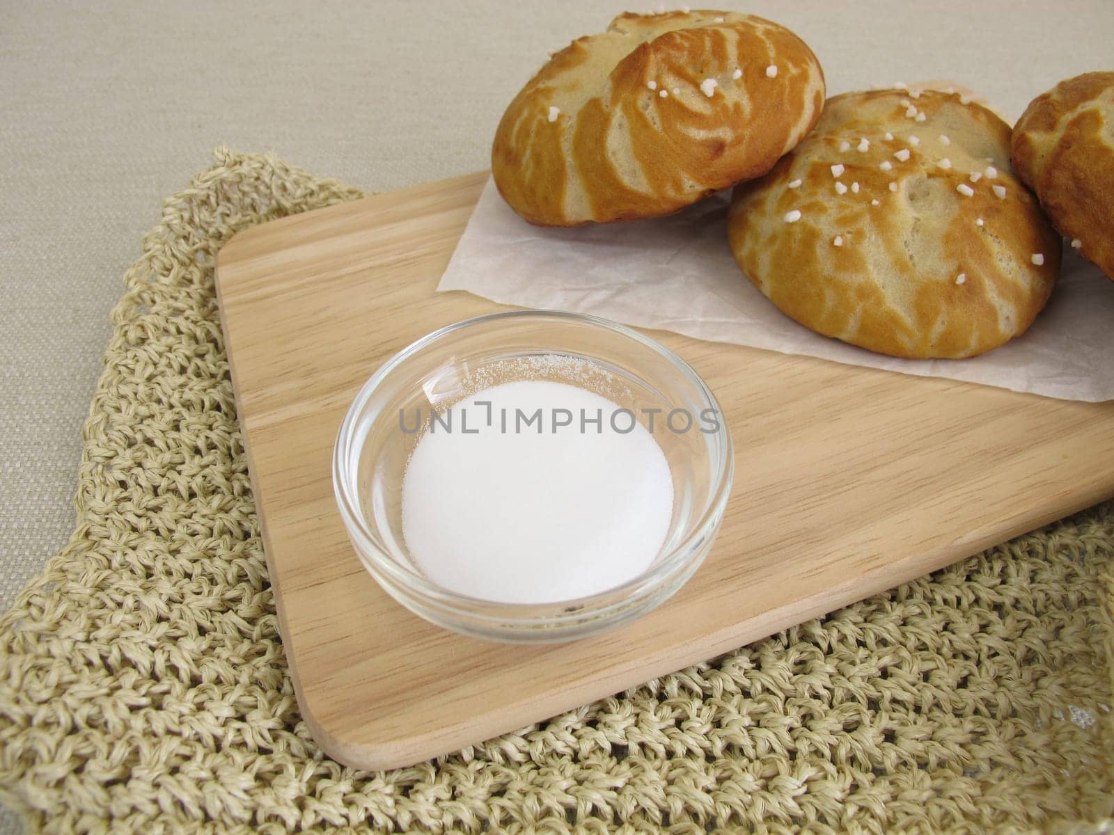 Homemade lye rolls and baking soda for the caustic soda